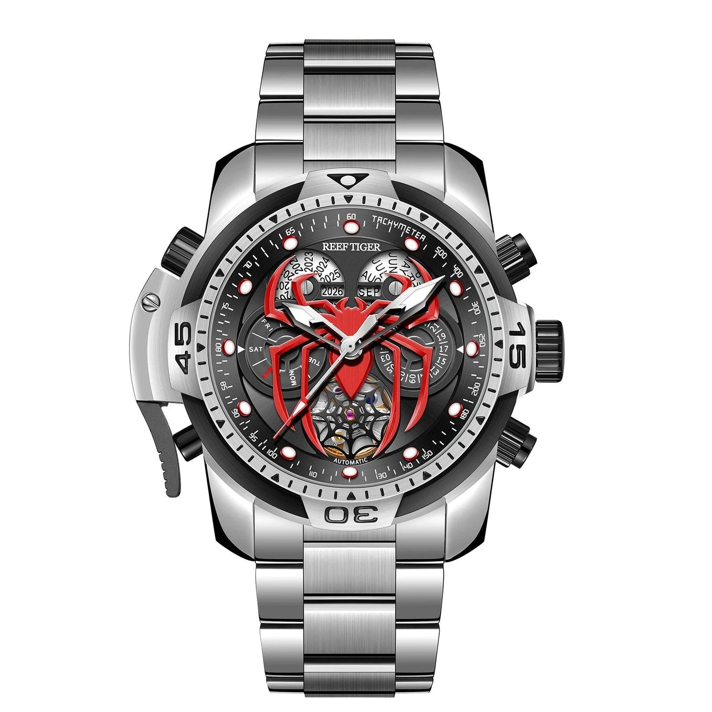 REEF TIGER design sport automatic watch spider dial - ARI