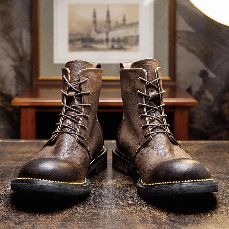 Handmade, high-quality, soft cow leather boots in British style. - ARI