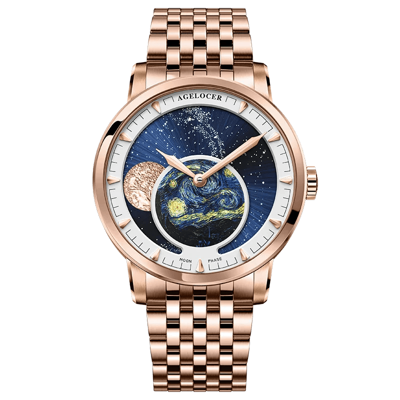 AGELOCER Original Astronomer luxury automatic moon phase watch - ARI