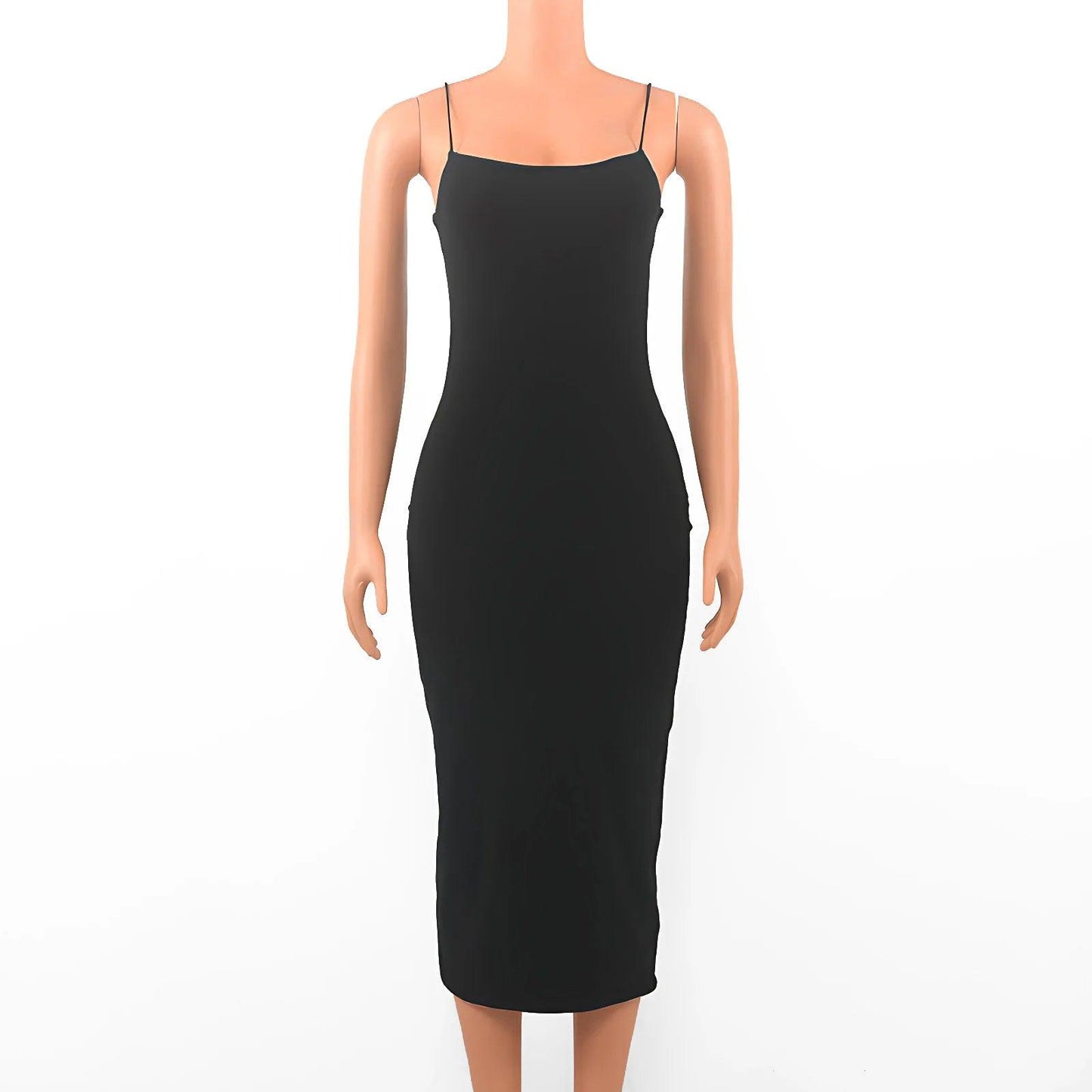 Flirty sleeveless backless spaghetti strap bodycon party dress - ARI