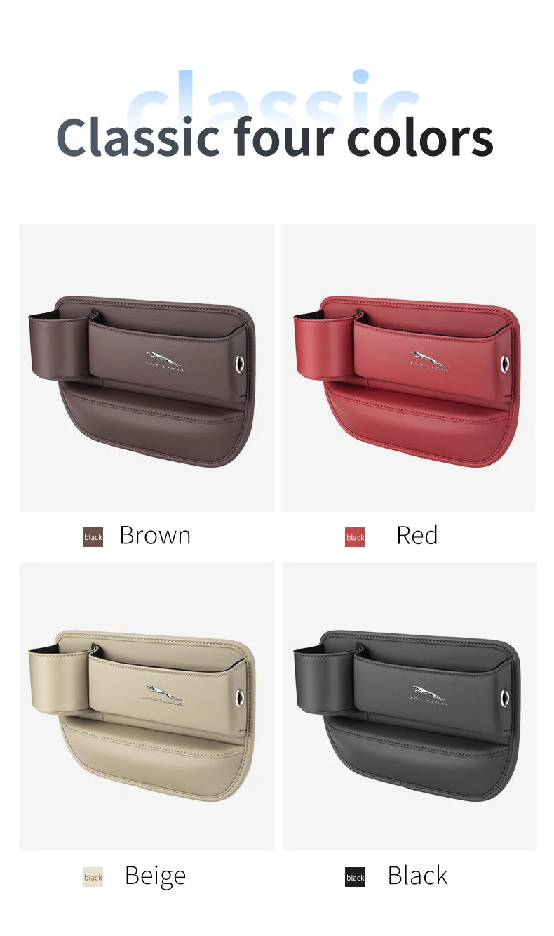 Leather car seat gap multifunction storage box cup holder