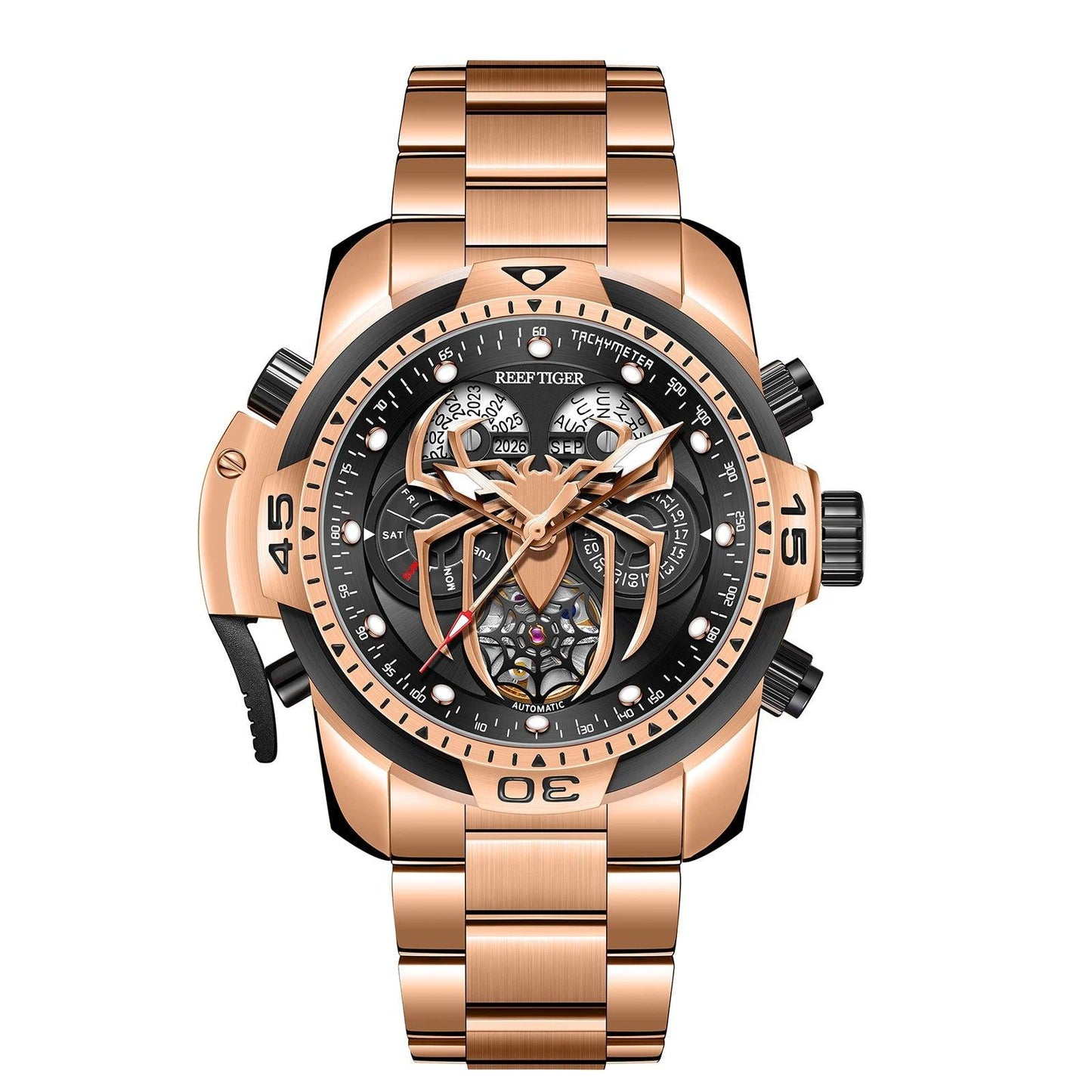 REEF TIGER design sport automatic watch spider dial - ARI