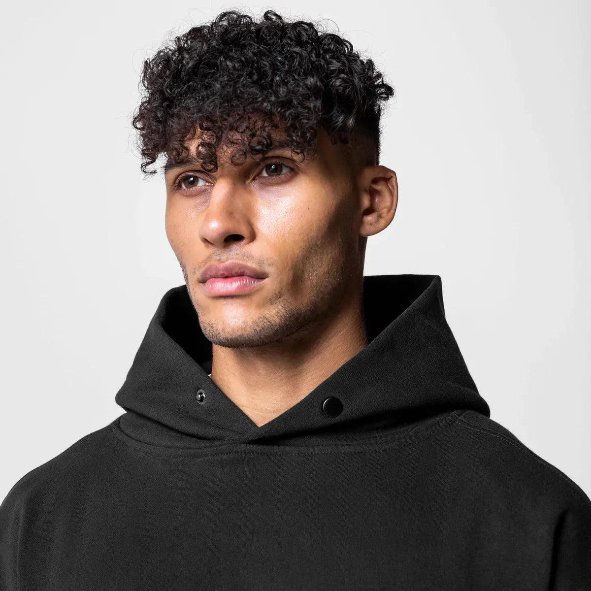 heavyweight cotton hoodie loose fitting amazing street style - ARI