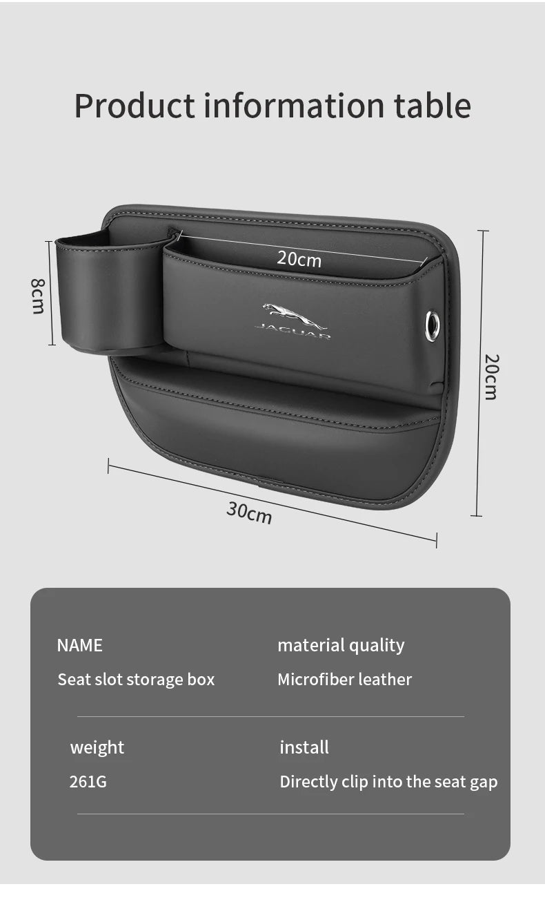 Leather car seat gap multifunction storage box cup holder