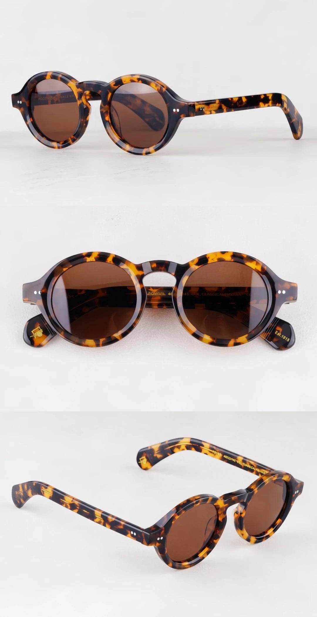 Mascot 1918 Solid thick  Round Style sunglasses