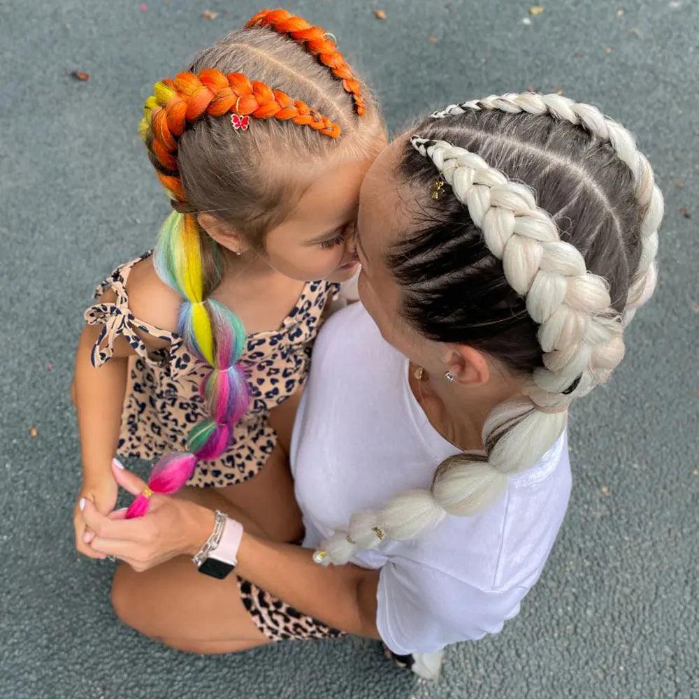 24 inch braids extensions braiding hair color hair for children braid - ARI
