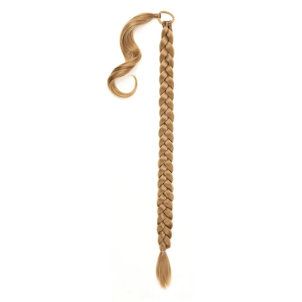 Long Braided Ponytail Extension with Elastic Tie Long Straight - ARI