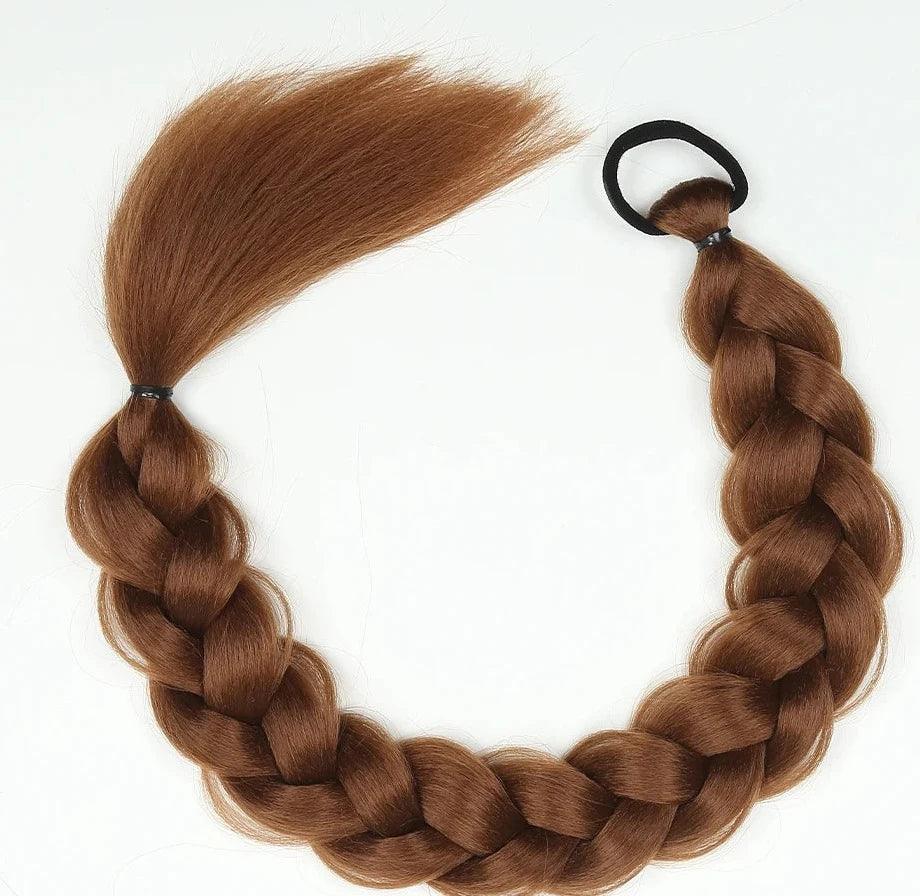 Synthetic long twist braid ponytail extensions with rubber band for women. Perfect for daily use - ARI