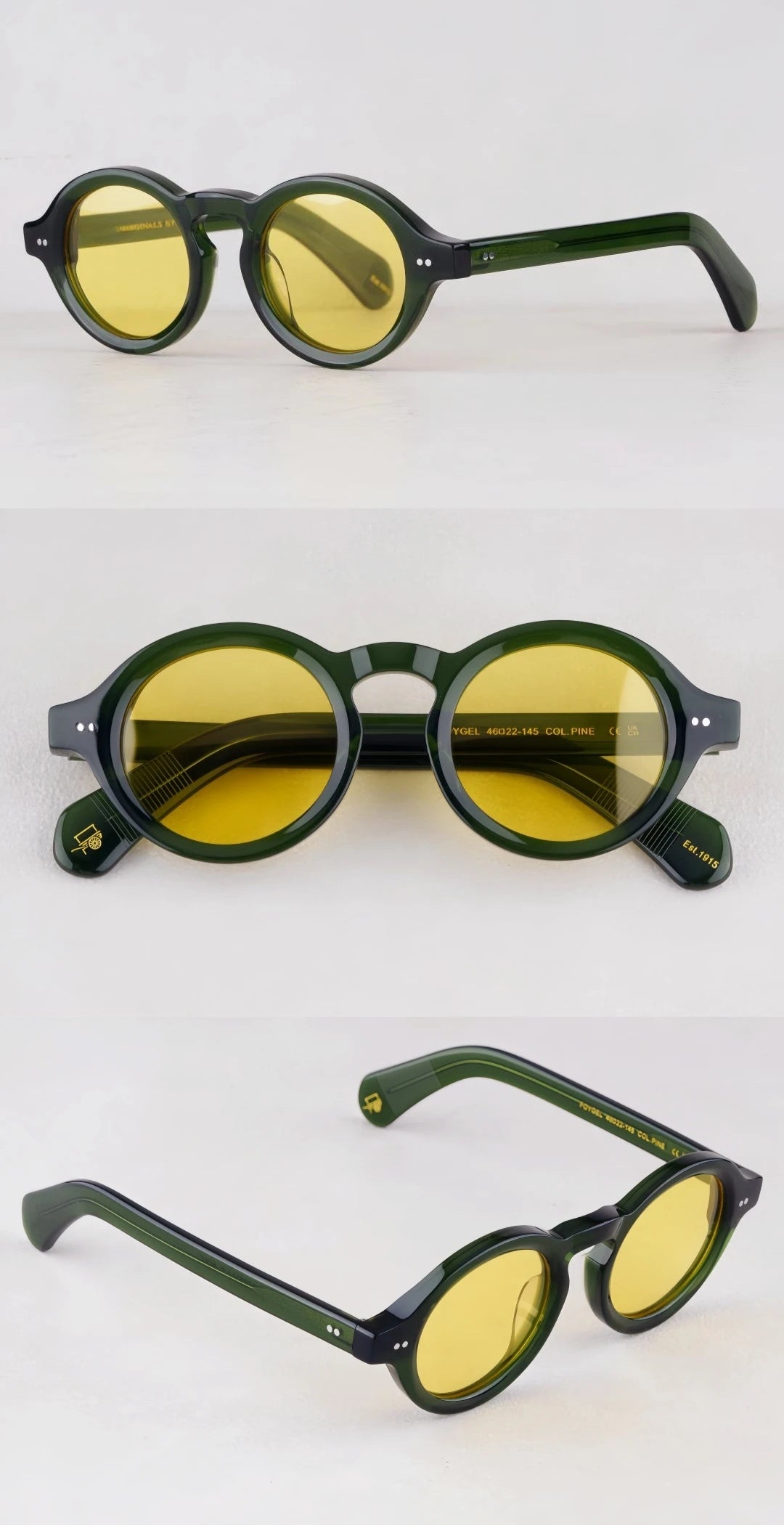 Mascot 1918 Solid thick  Round Style sunglasses