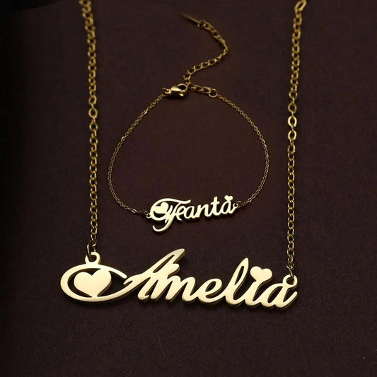 your name on Necklace Stainless Steel Jewelry - ARI