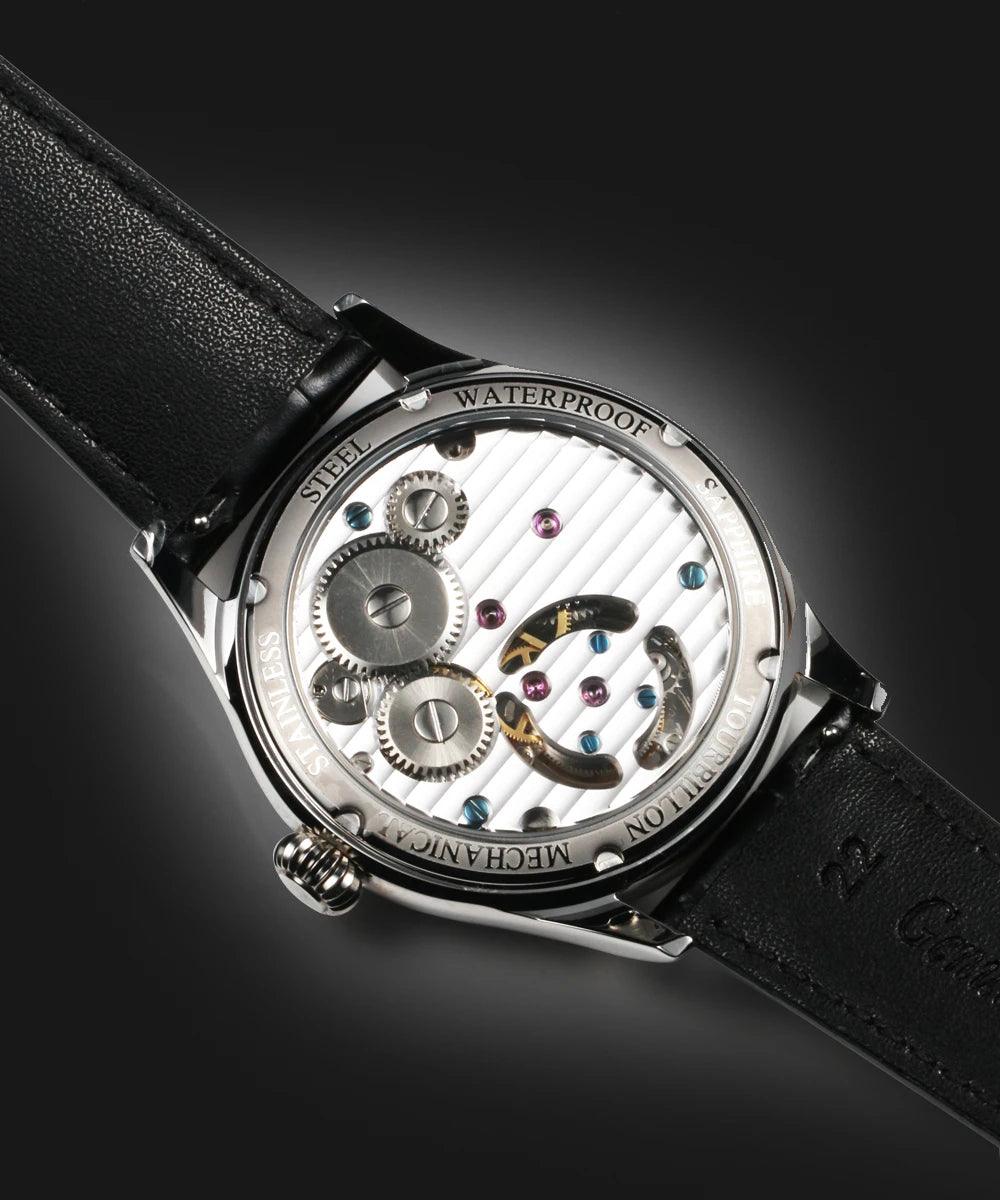 ARI ORBIS tourbillon movement watch mechanical business watches starry sky sapphire mirror skeleton - ARI