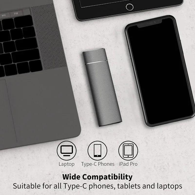 64 TB external hard drive high speed mini portable external ssd for laptops desktop phones - ARI