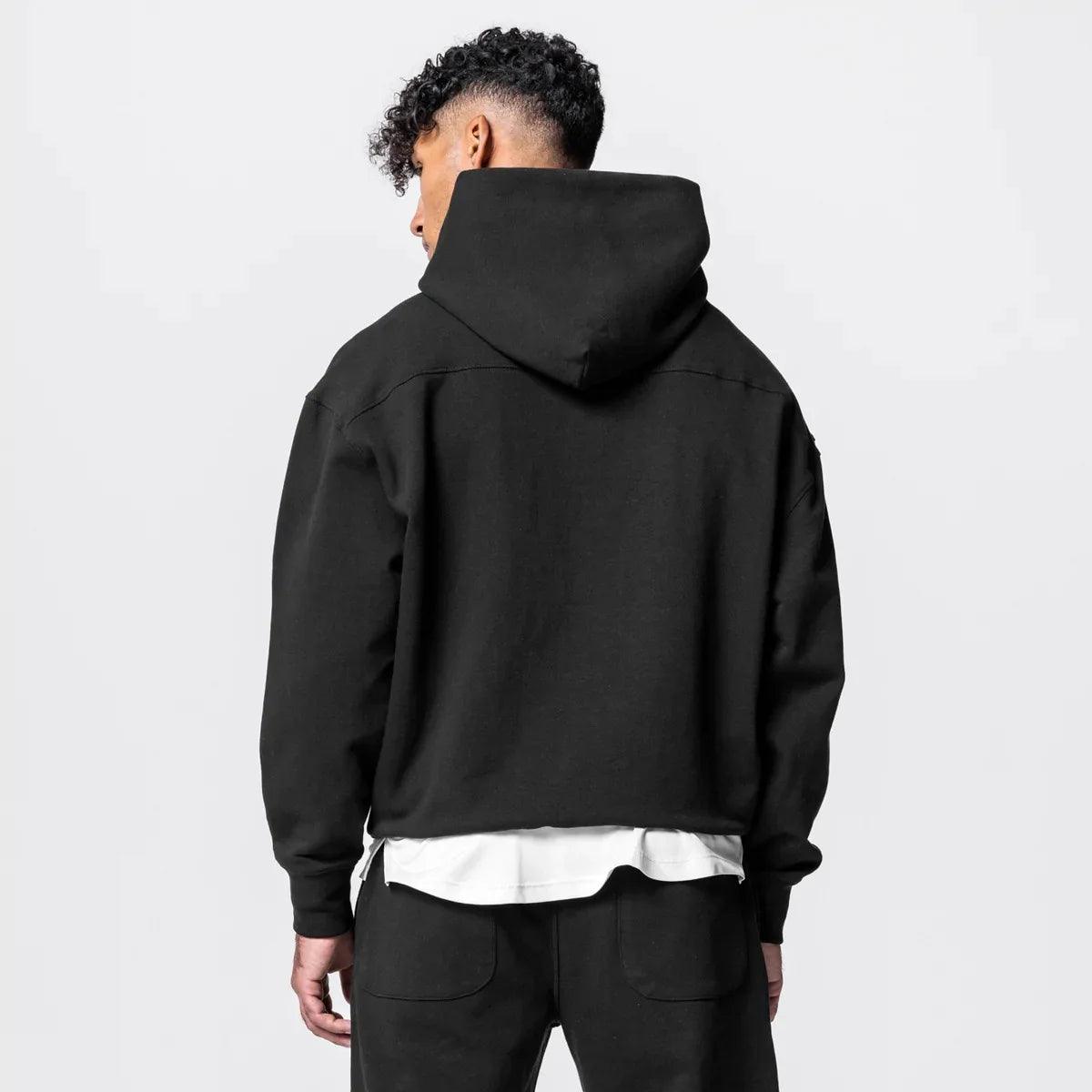 heavyweight cotton hoodie loose fitting amazing street style - ARI