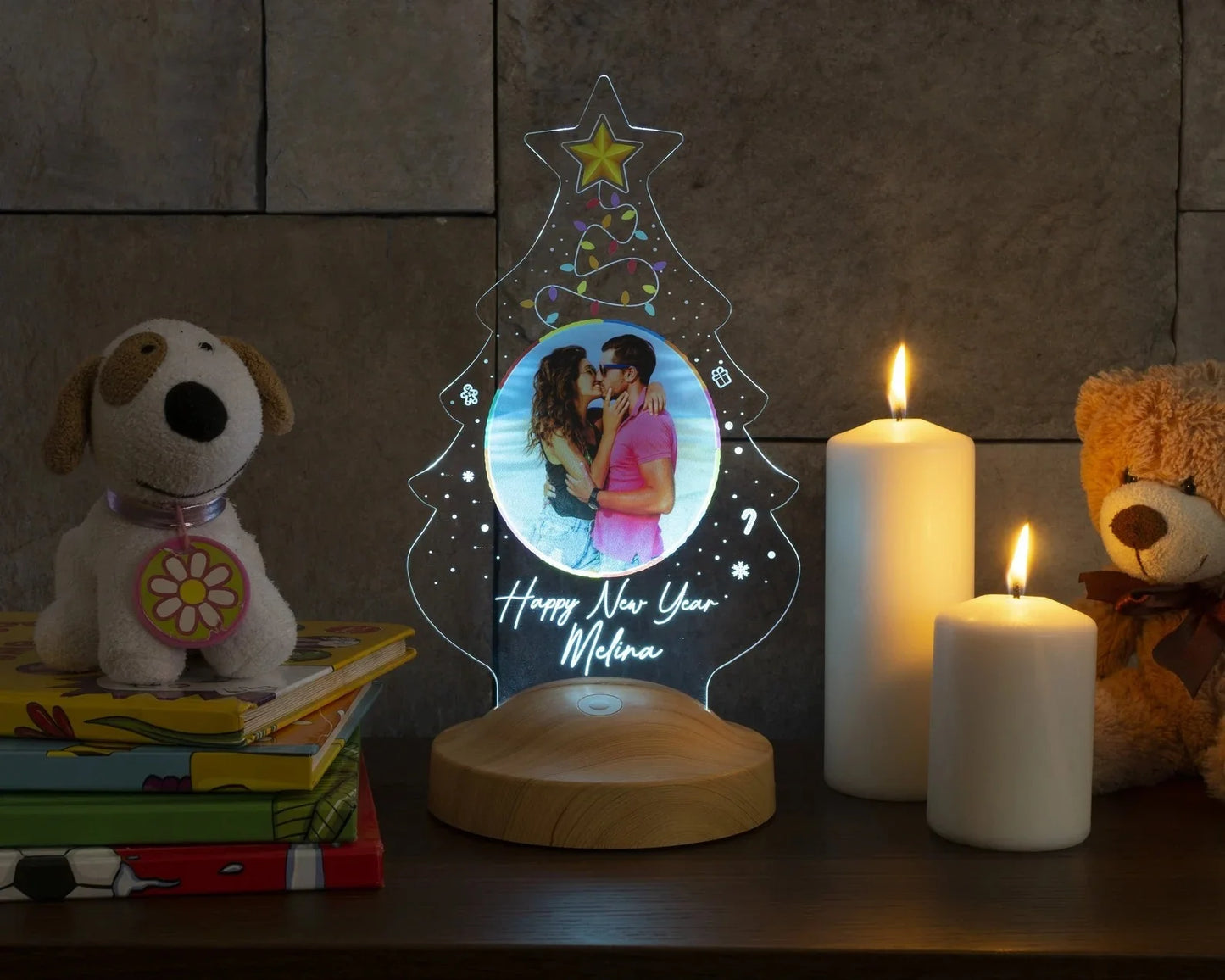 Custom led your photo light romantic 3d night lamp with text for special occasions