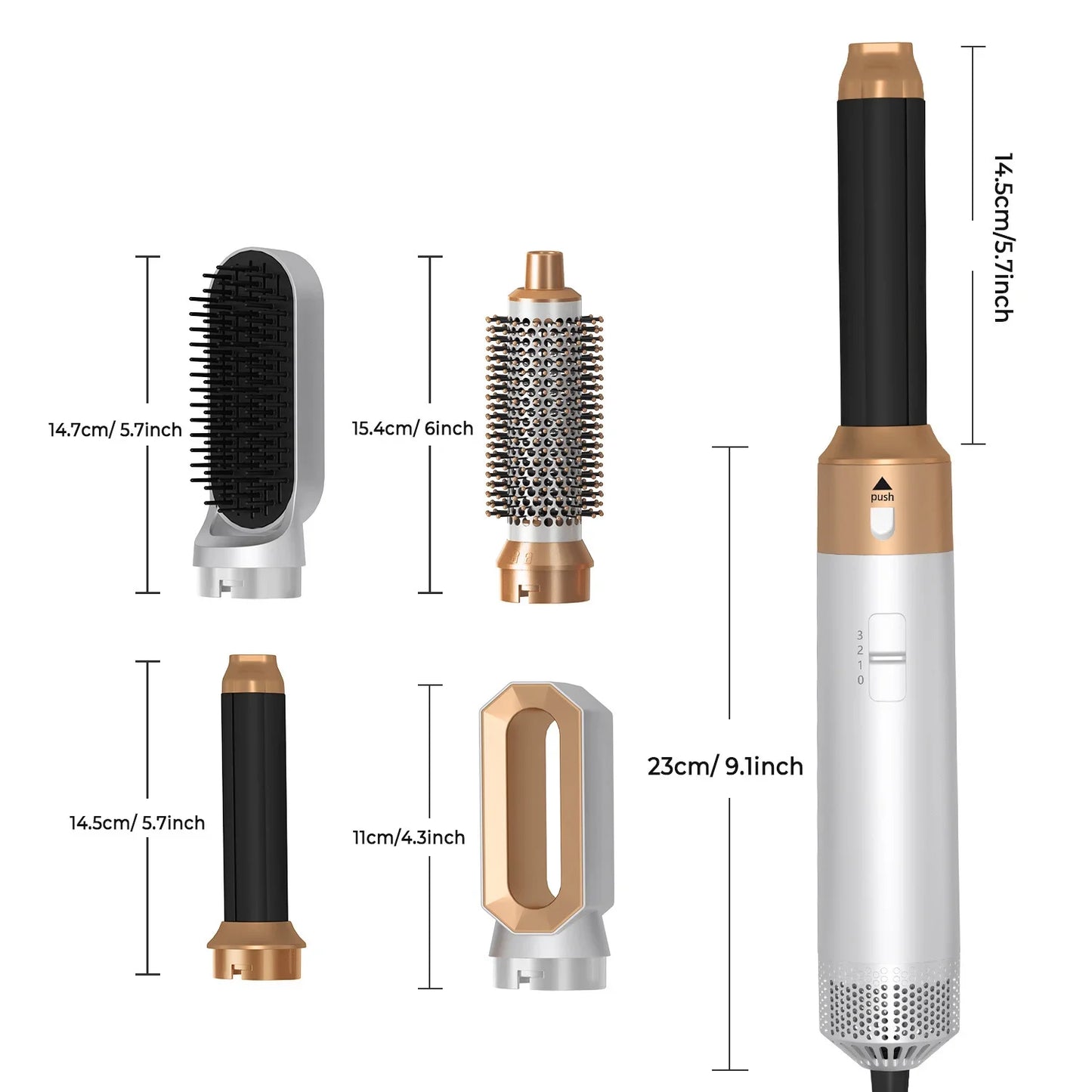 5 in 1 Hair,Dryer,Hot,Comb set professional curling iron hair straightener styling