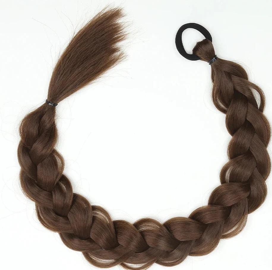 Synthetic long twist braid ponytail extensions with rubber band for women. Perfect for daily use - ARI