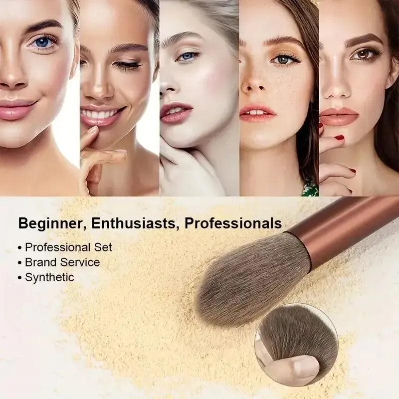 makeup brush set soft fluffy professional cosmetic tool - ARI