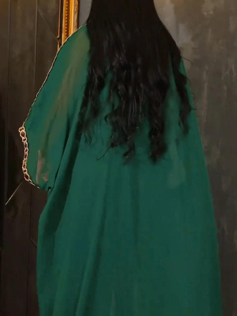 Muslim girls two-piece dress traditional festival dress - ARI