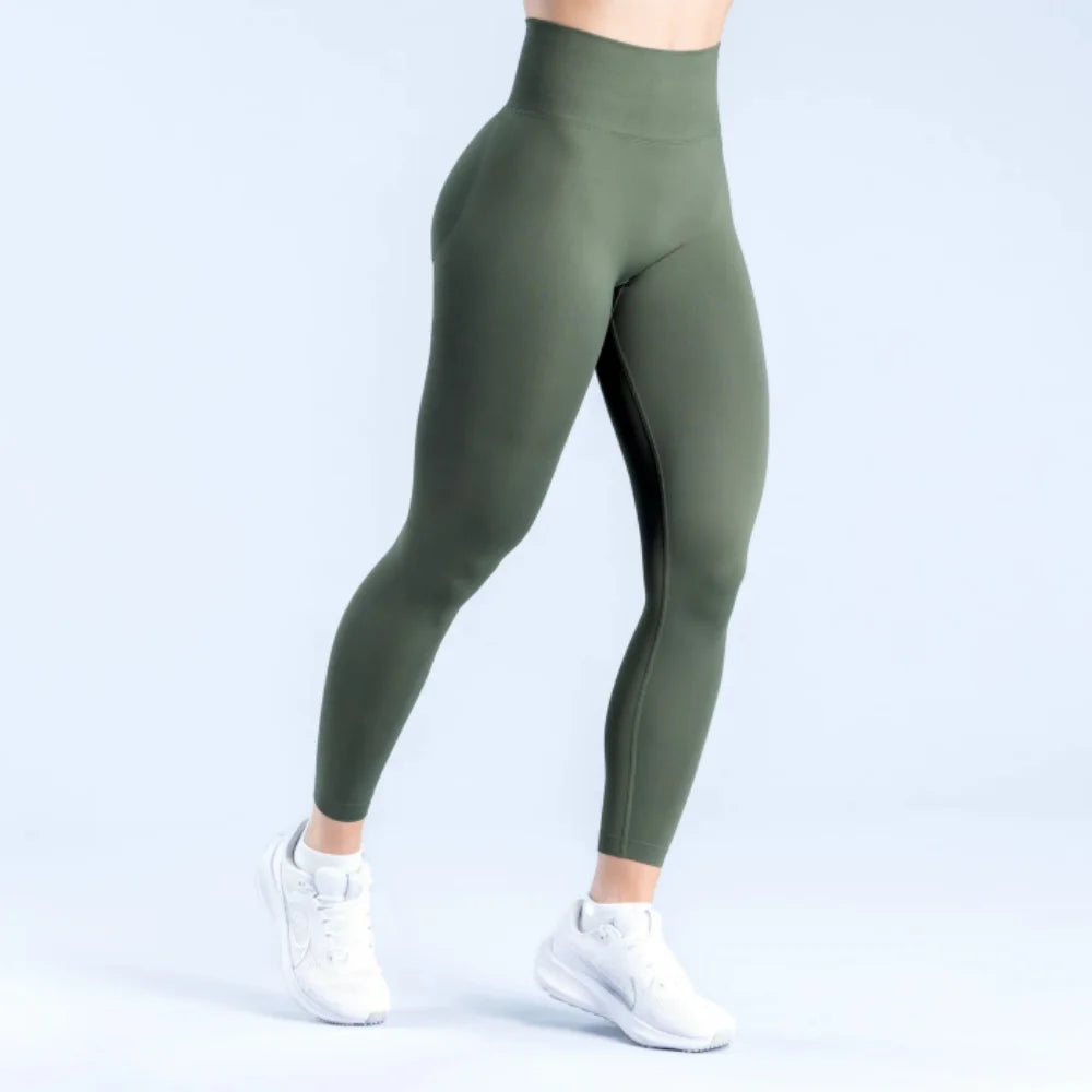 Leggings women high quality low ribbed fitness stretch fitness tights