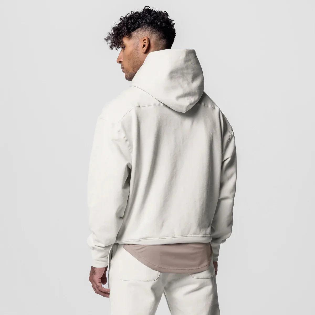 heavyweight cotton hoodie loose fitting amazing street style - ARI