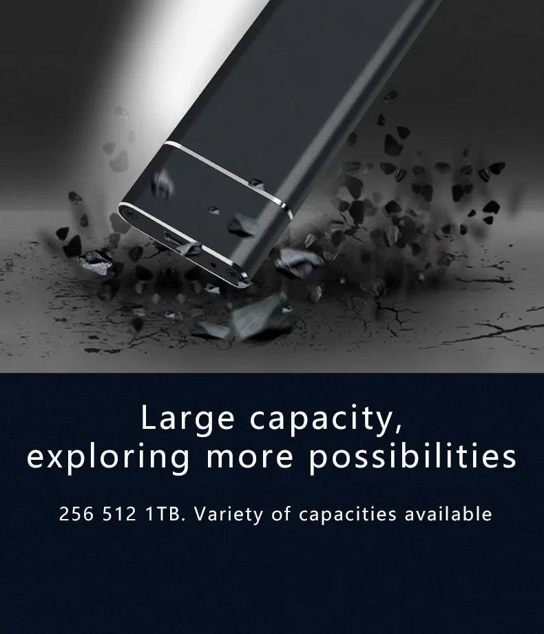 64 TB external hard drive high speed mini portable external ssd for laptops desktop phones - ARI
