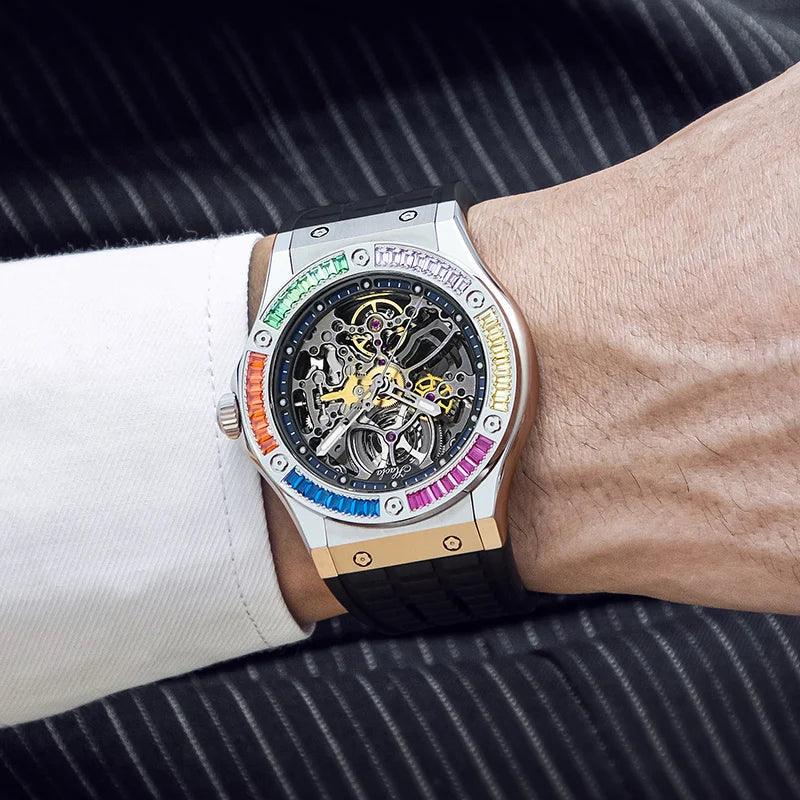 Haofa skeleton watch,Luxury automatic mechanical - ARI