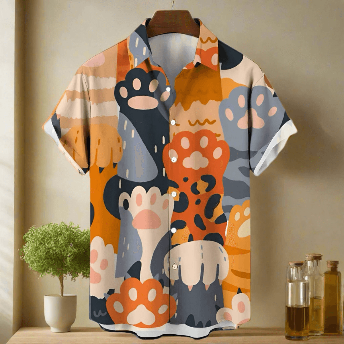 shirt designs of Cartoon animal cat print anime vintage clothing - ARI