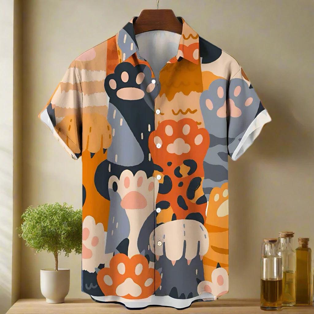 shirt designs of Cartoon animal cat print anime vintage clothing - ARI