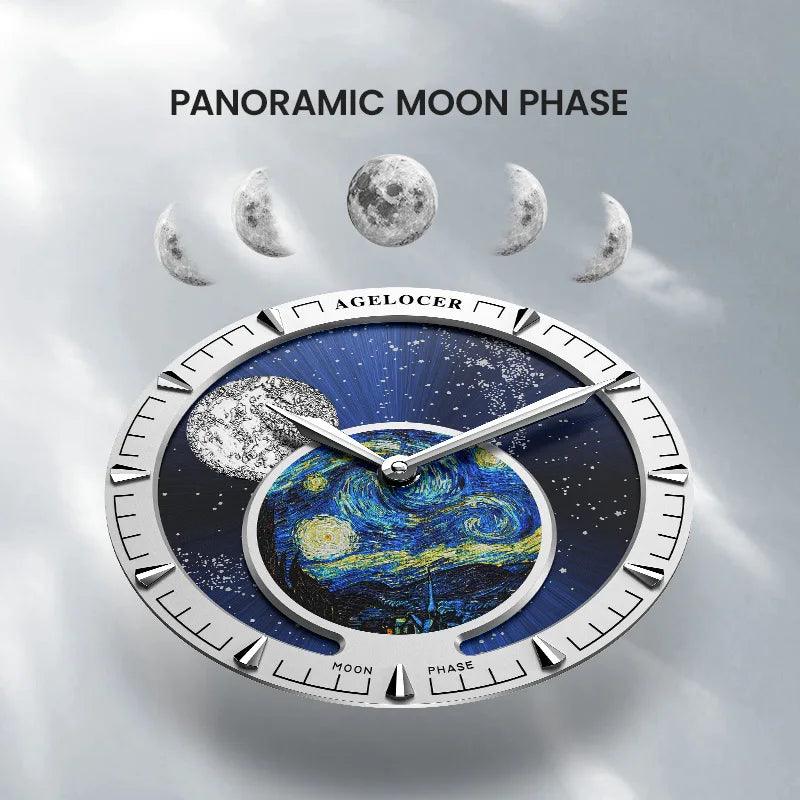 AGELOCER Original Astronomer luxury automatic moon phase watch - ARI