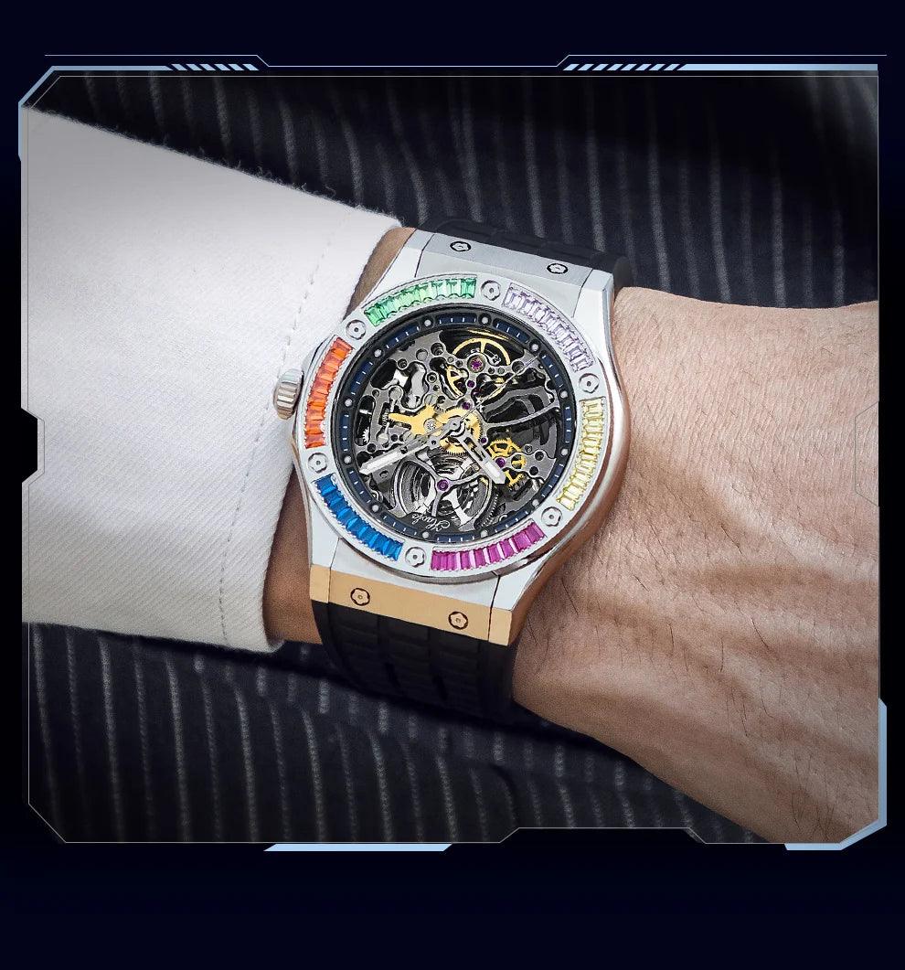 Haofa skeleton watch,Luxury automatic mechanical - ARI