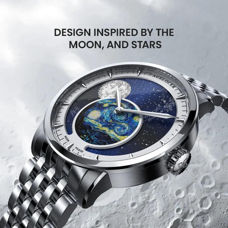 AGELOCER Original Astronomer luxury automatic moon phase watch - ARI
