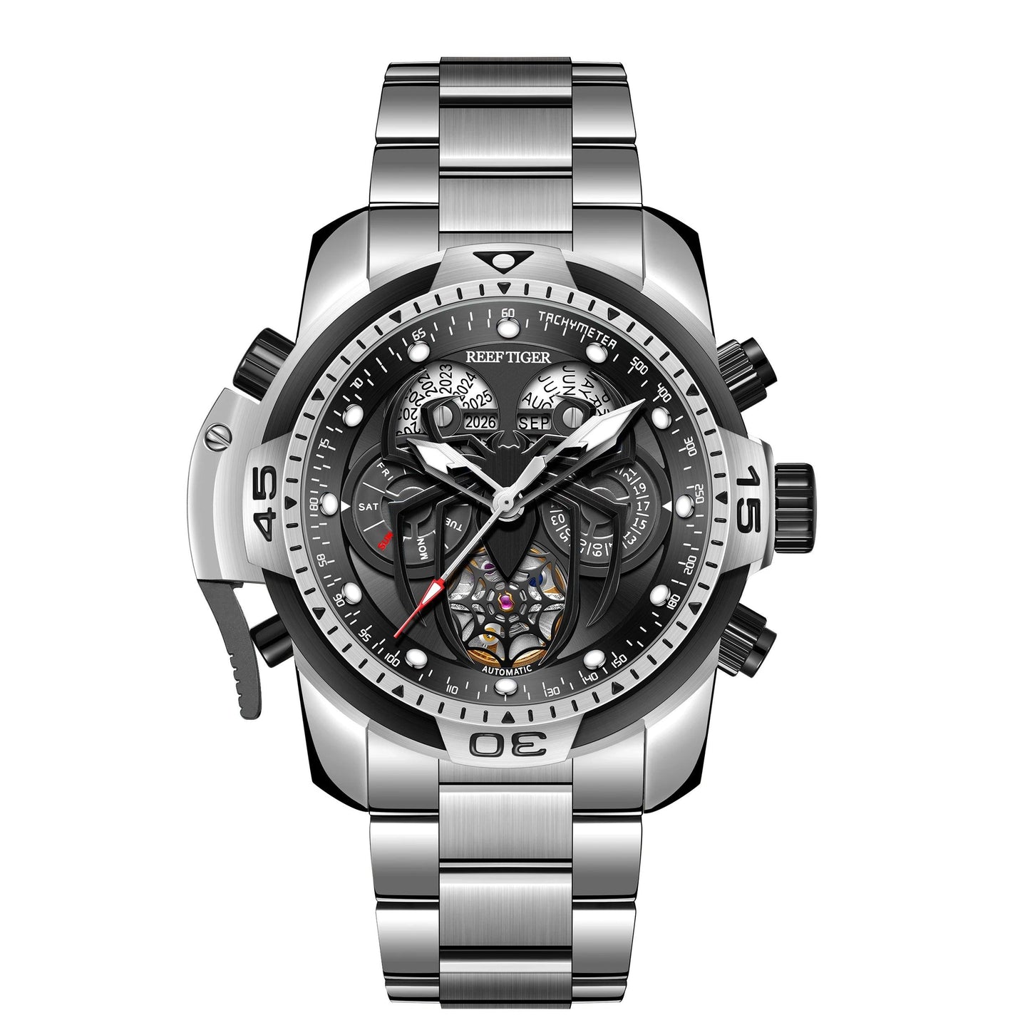 REEF TIGER design sport automatic watch spider dial - ARI