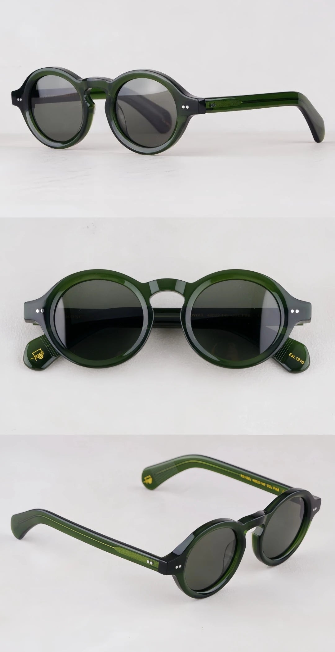Mascot 1918 Solid thick  Round Style sunglasses