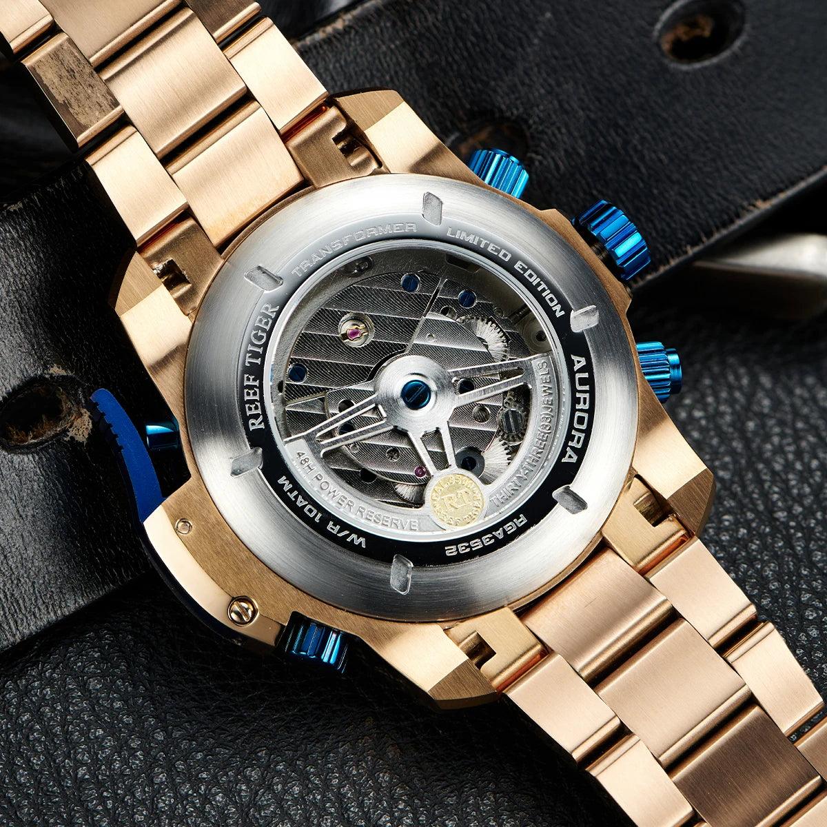 REEF TIGER design sport automatic watch spider dial - ARI
