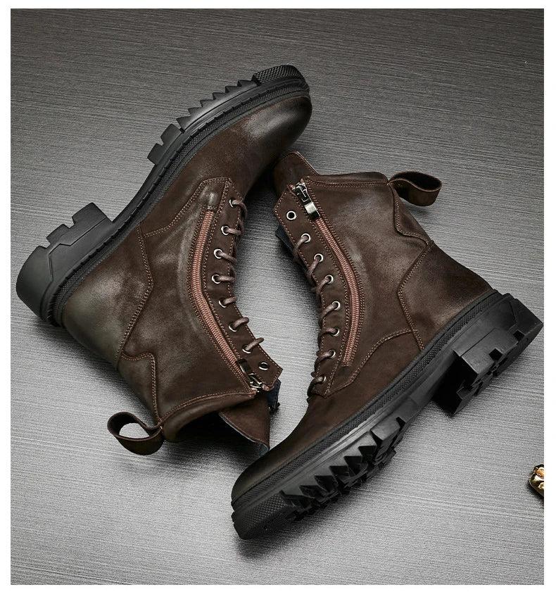 Italian boots made from luxury genuine leather. Designer fashion, handmade. - ARI
