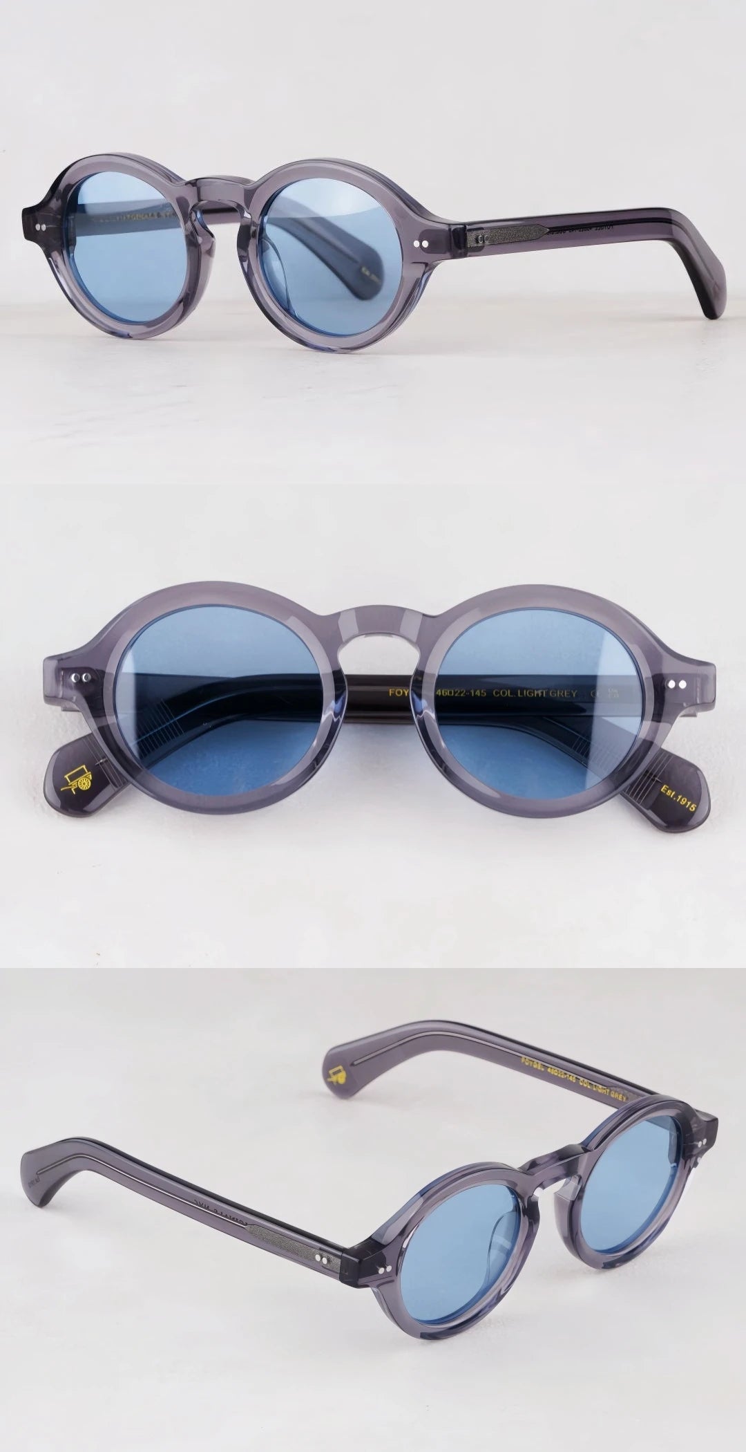 Mascot 1918 Solid thick  Round Style sunglasses