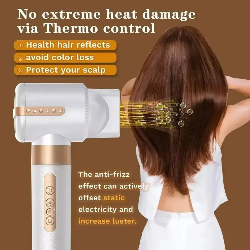 7 in 1 hair dryer brush set with negative ion, curling iron, straightener & hot comb