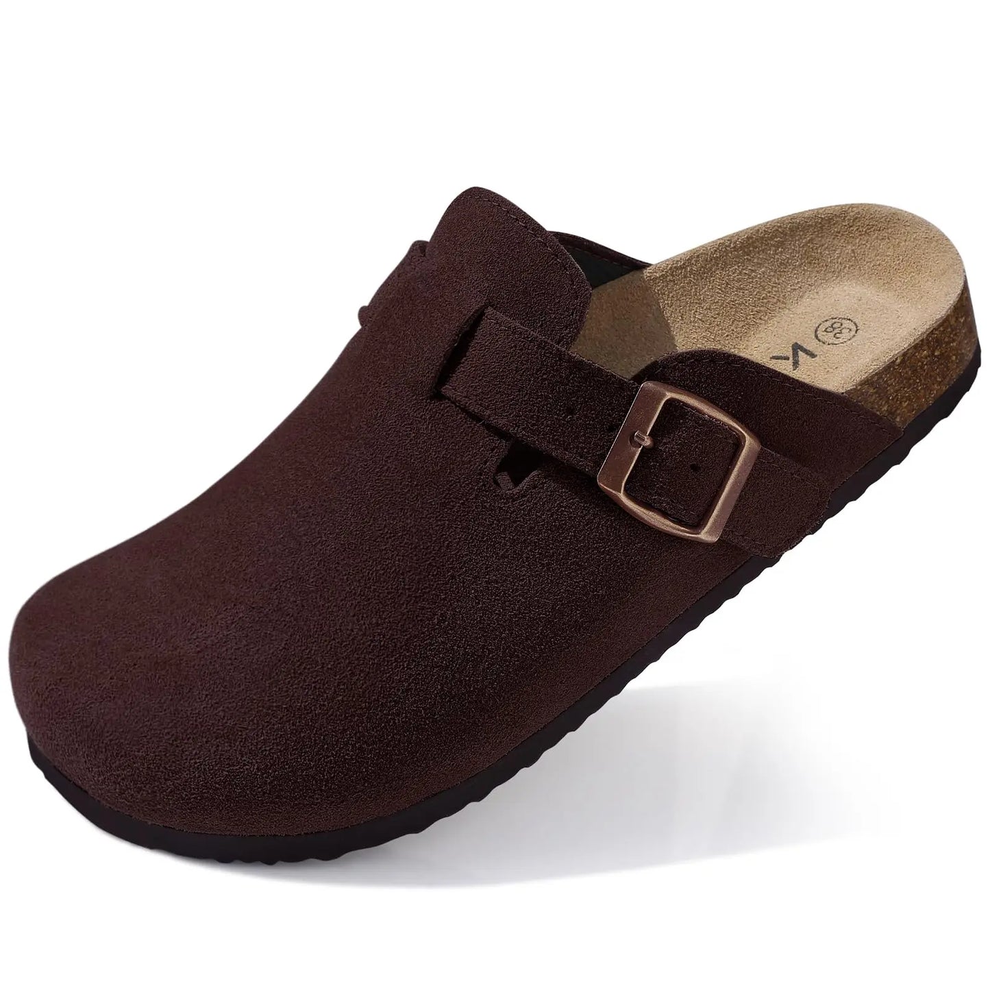 Kidmi soft leather adjustable buckle slipper