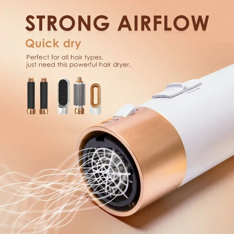 5 in 1 Hair,Dryer,Hot,Comb set professional curling iron hair straightener styling