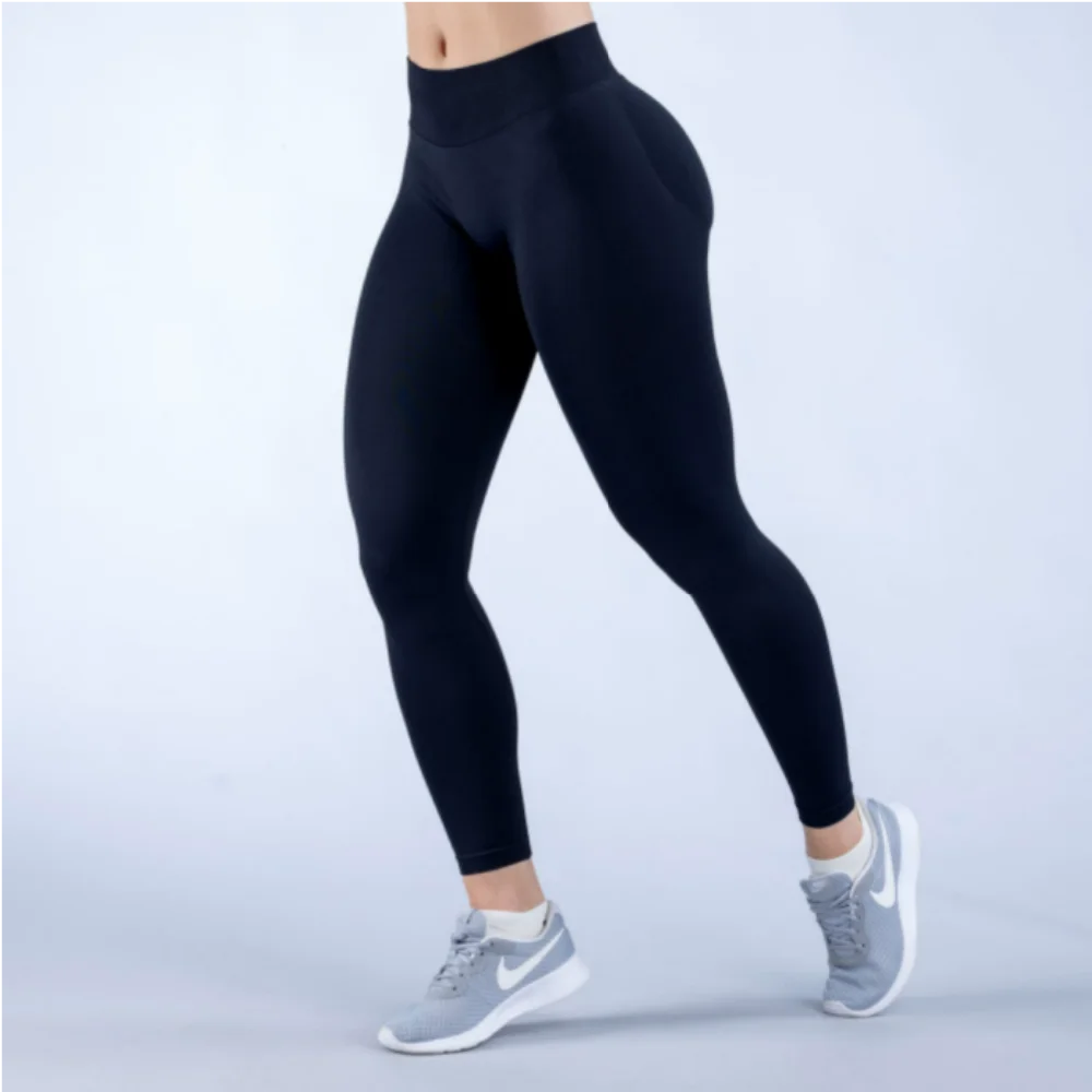 Leggings women high quality low ribbed fitness stretch fitness tights