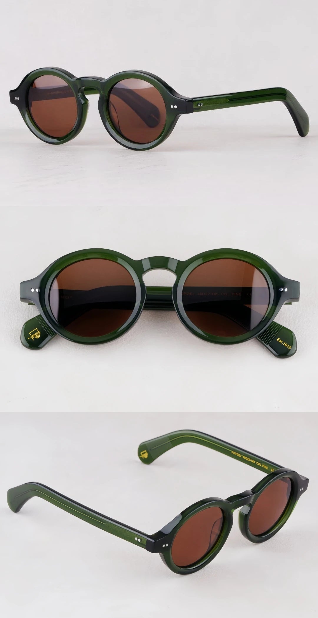 Mascot 1918 Solid thick  Round Style sunglasses
