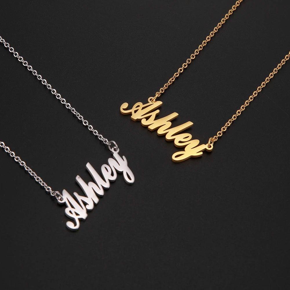 your name on Necklace Stainless Steel Jewelry - ARI