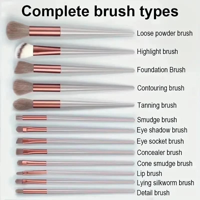 makeup brush set soft fluffy professional cosmetic tool - ARI