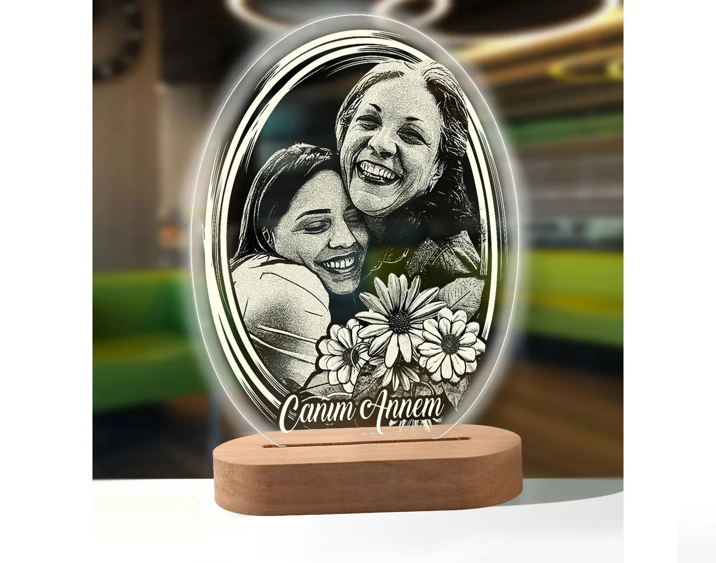 Custom led your photo light romantic 3d night lamp with text for special occasions