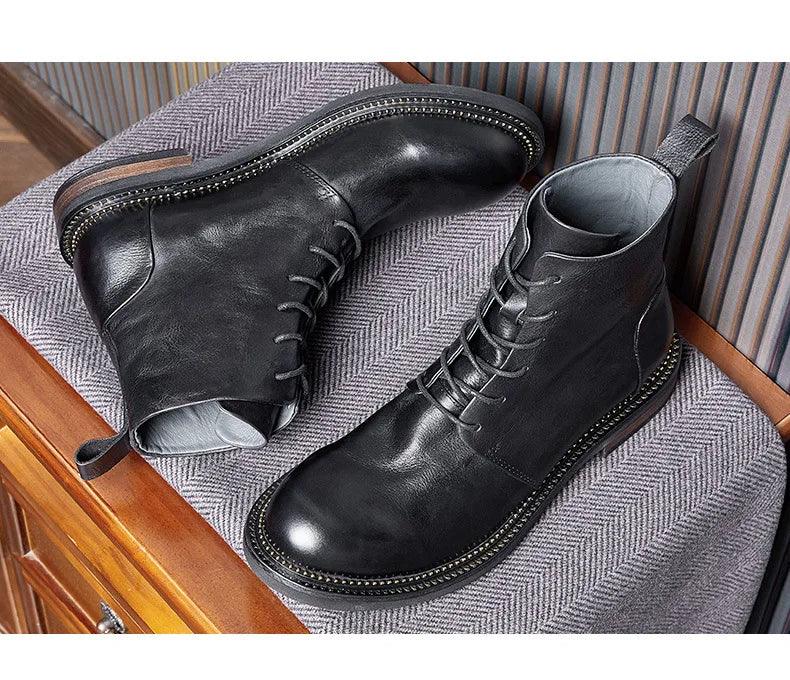 Handmade, high-quality, soft cow leather boots in British style. - ARI