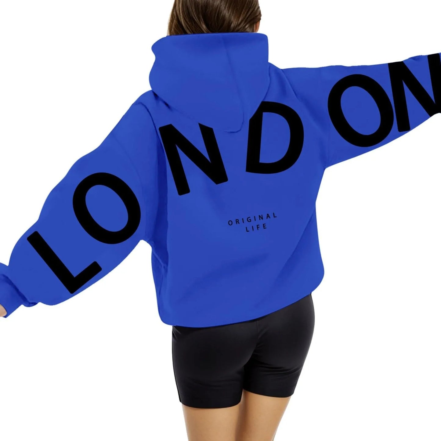 Women outfit sweatsuit letter long sleeved casual hoodie