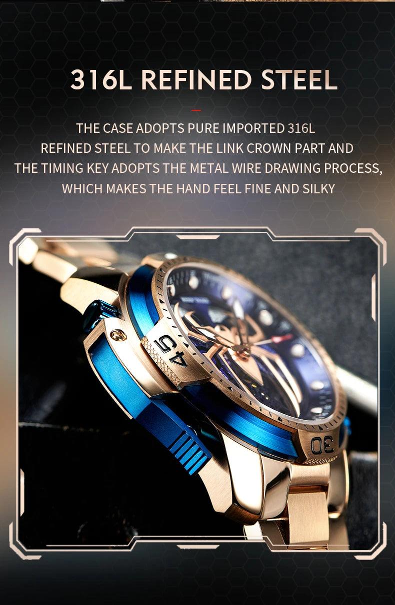 REEF TIGER design sport automatic watch spider dial - ARI
