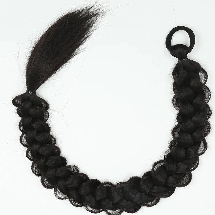 Synthetic long twist braid ponytail extensions with rubber band for women. Perfect for daily use - ARI