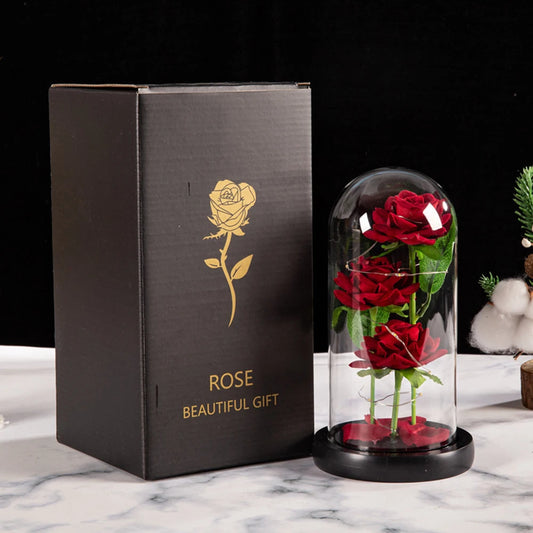 Galaxy rose bouquet led artificial flowers for gift and valentine