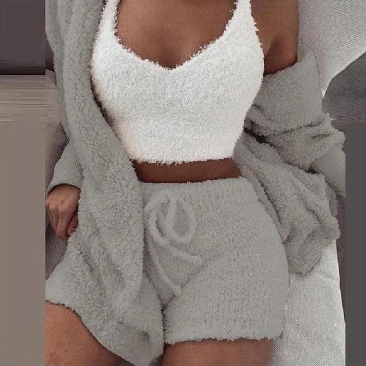 Girls winter pajama set – Cozy sleepwear with square ankle-length - ARI